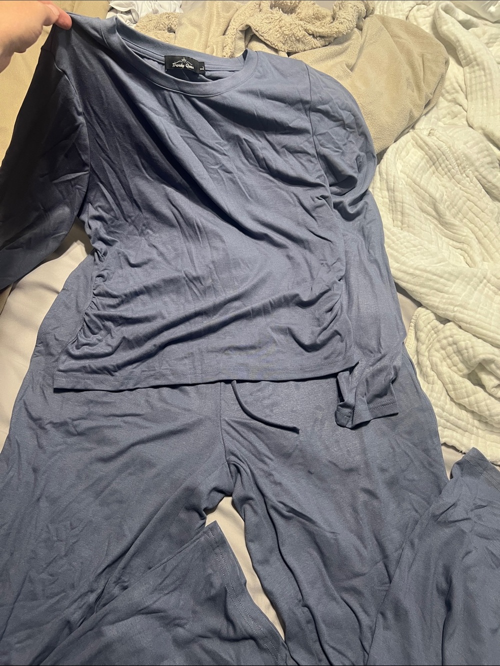 Everyday Long Sleeve Lounge two piece - Dusty Blue